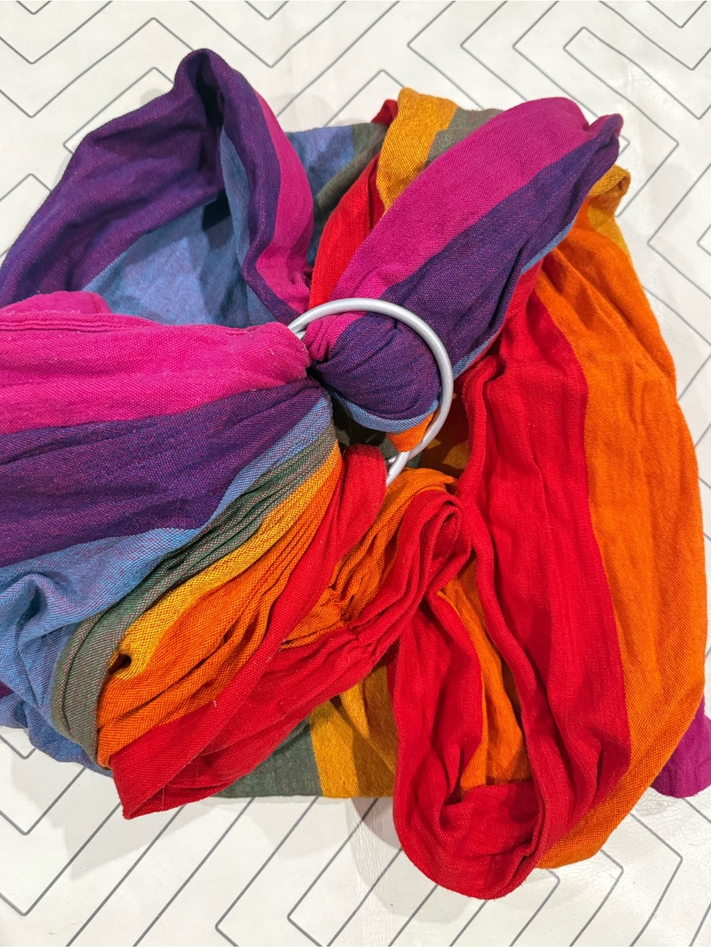 Maya Wrap Multicolor Rainbow Ring Sling - Picture 3 of 8